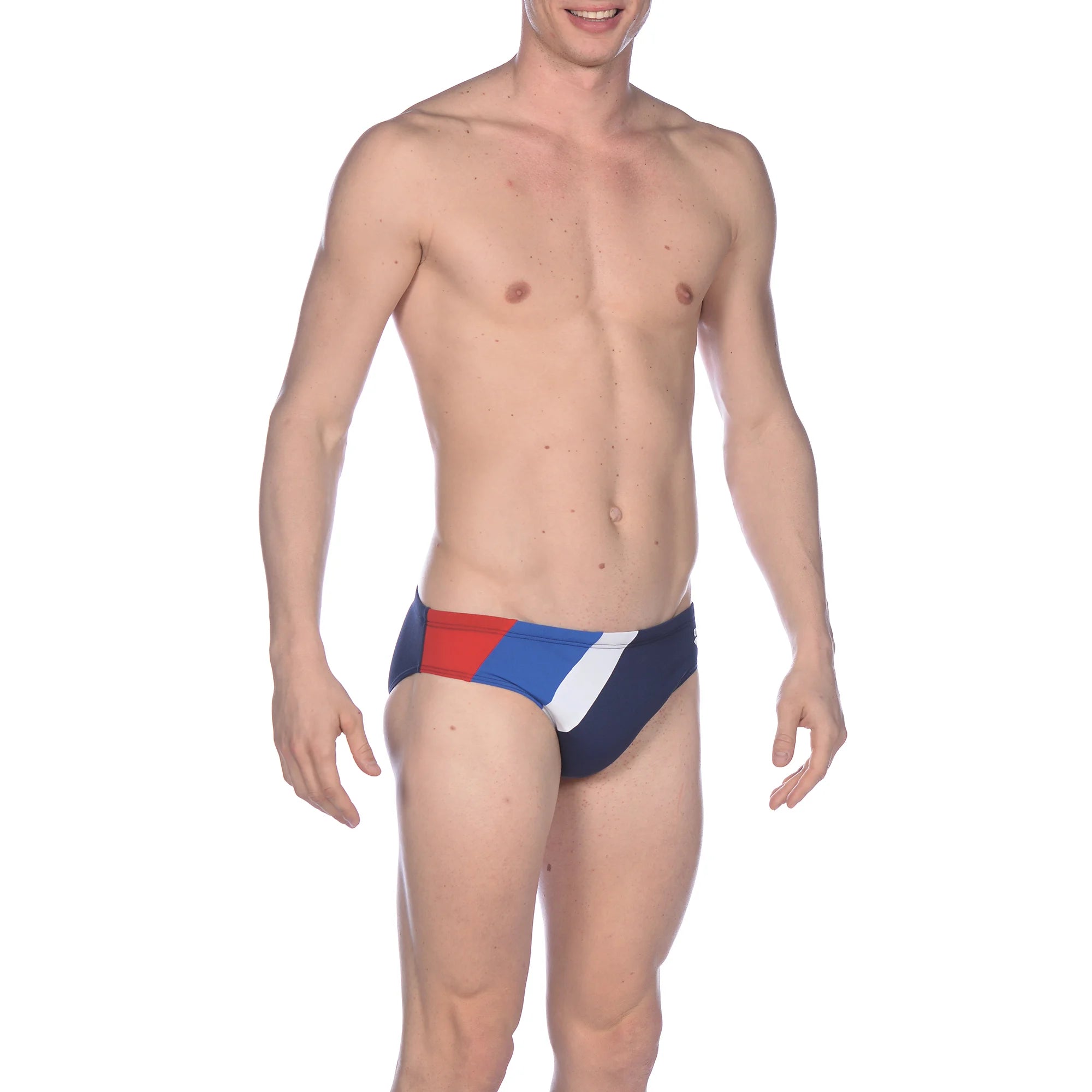 Arena Men Training Swim Briefs Diagonal Stripe 7cm