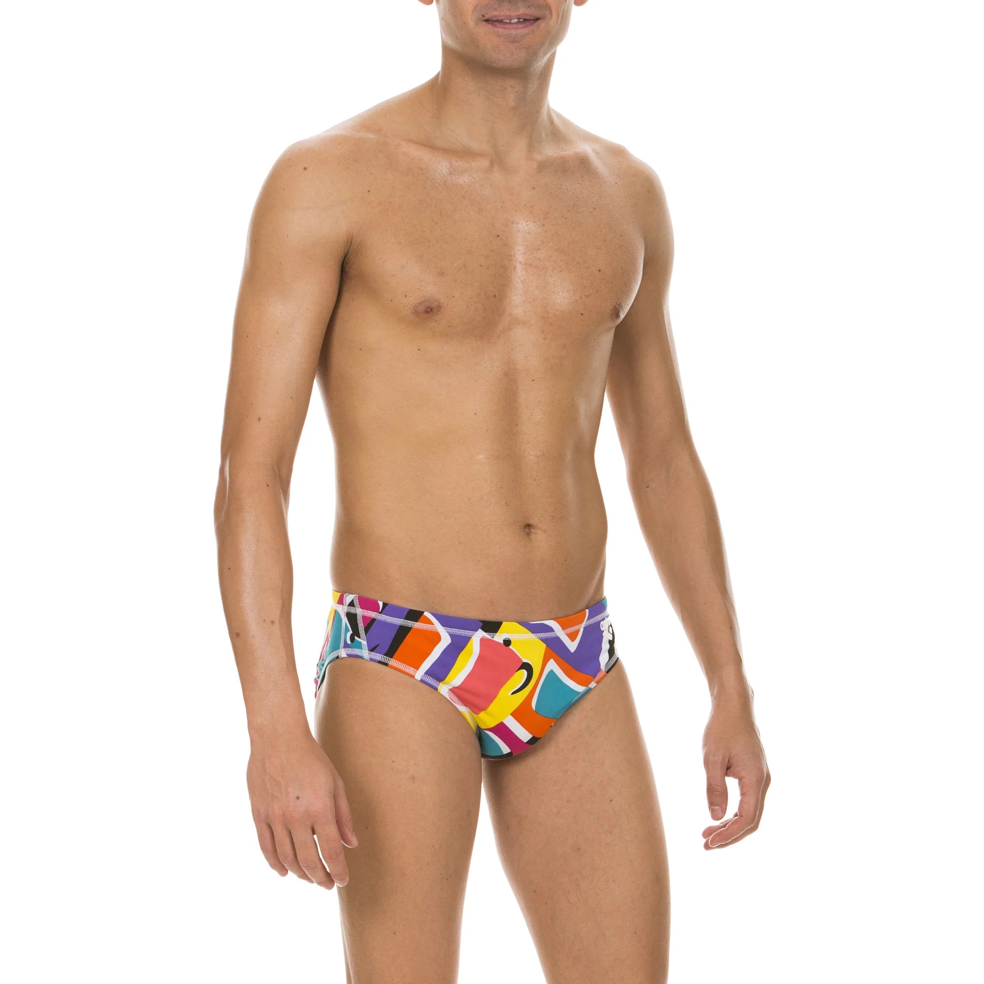 Arena Men Training Swim Briefs Espresso Black Multi 5.5cm
