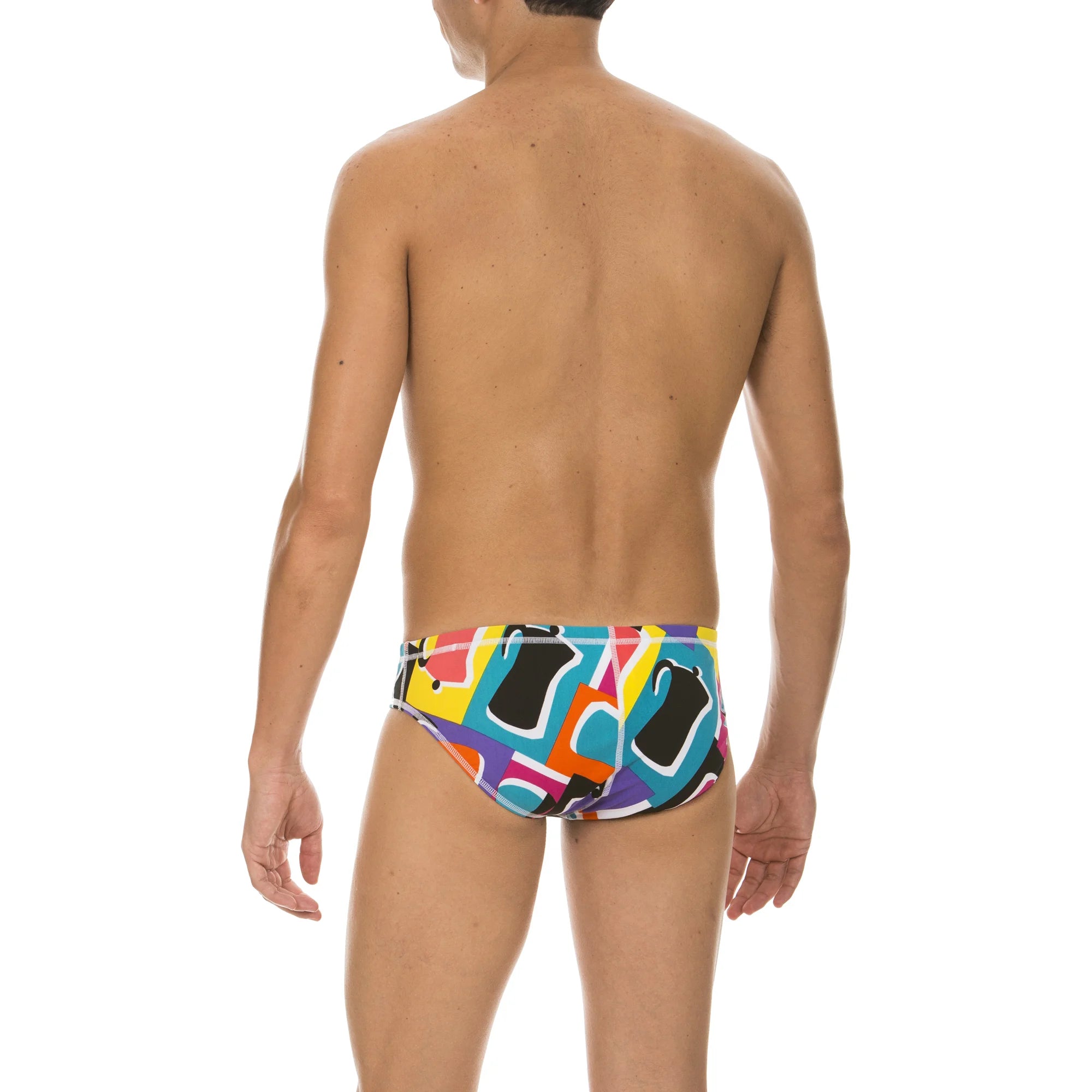 Arena Men Training Swim Briefs Espresso Black Multi 5.5cm