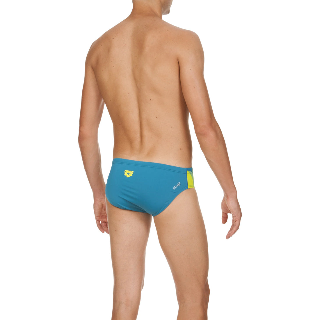 Arena Men Training Swimwear Brief Following Curacao Pix Blue Length 7cm Last Piece