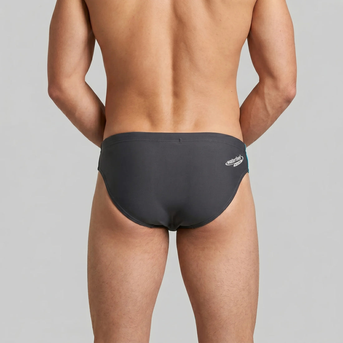 Arena Men Training Swimwear Brief Sali Deep Grey Turquoise Eolian Blue Length 5.5cm Last Piece