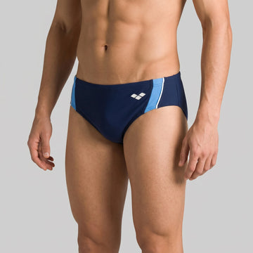 Arena Men Training Swim Briefs Sandora Navy Maldives White 5.5cm