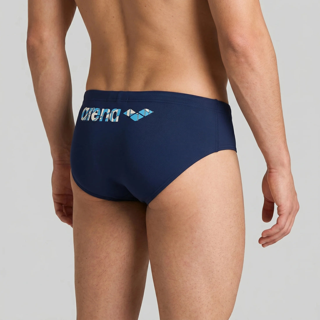 Arena Men Training Swimwear Brief Sandora Navy Maldives White Length 5.5cm Last Pieces