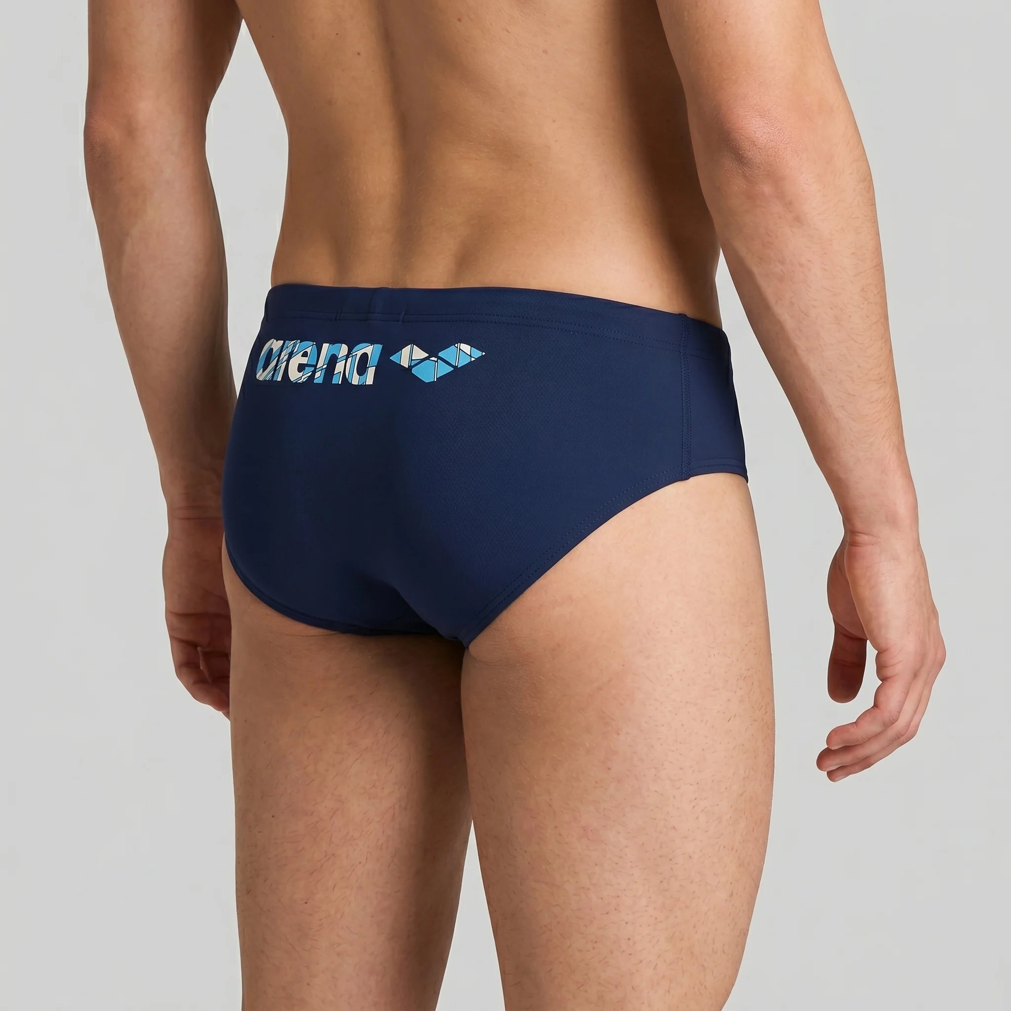 Arena Men Training Swim Briefs Sandora Navy Maldives White 5.5cm