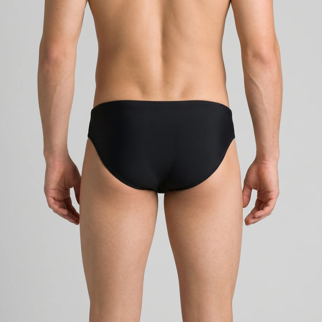Arena Men Training Swimwear Brief Shining Black Soft Green Length 5.5cm Last Piece