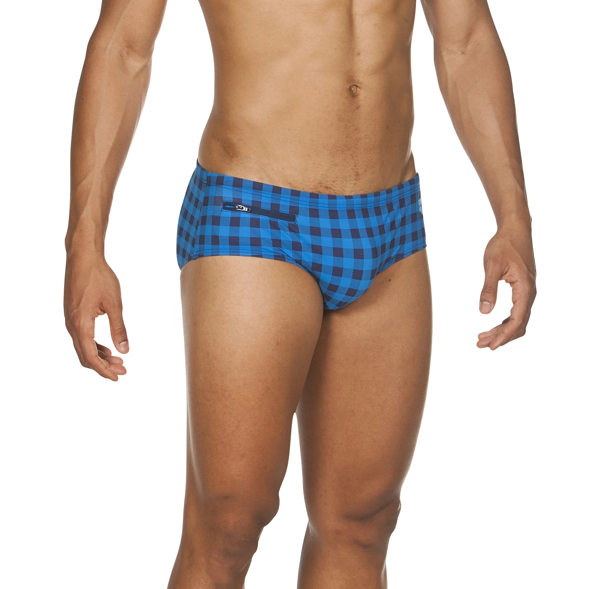 Arena Men Training Swim Briefs Small Checks 7cm