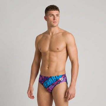 Arena Men Training Swim Briefs Unbelievable Black Multi 5.5cm