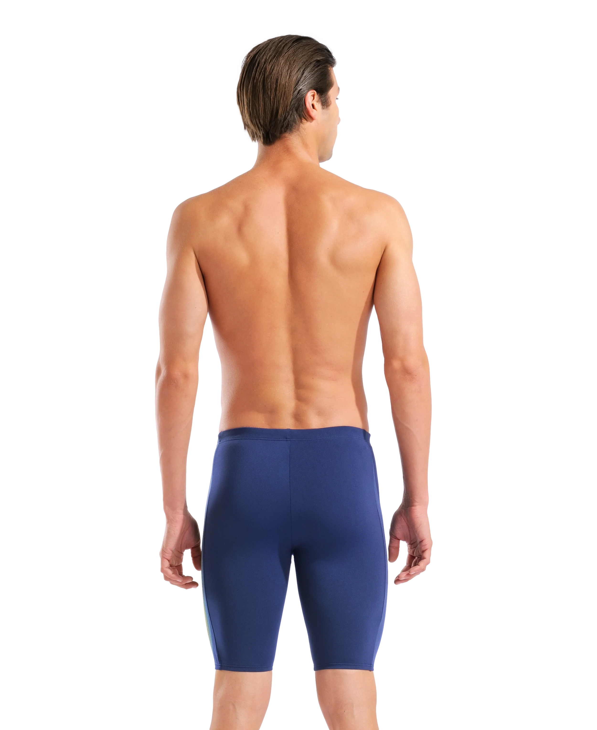 Arena Men Training Swim Jammers Design Navy Yellow Star Water