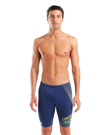 Arena Men Training Swim Jammers Design Navy Yellow Star Water