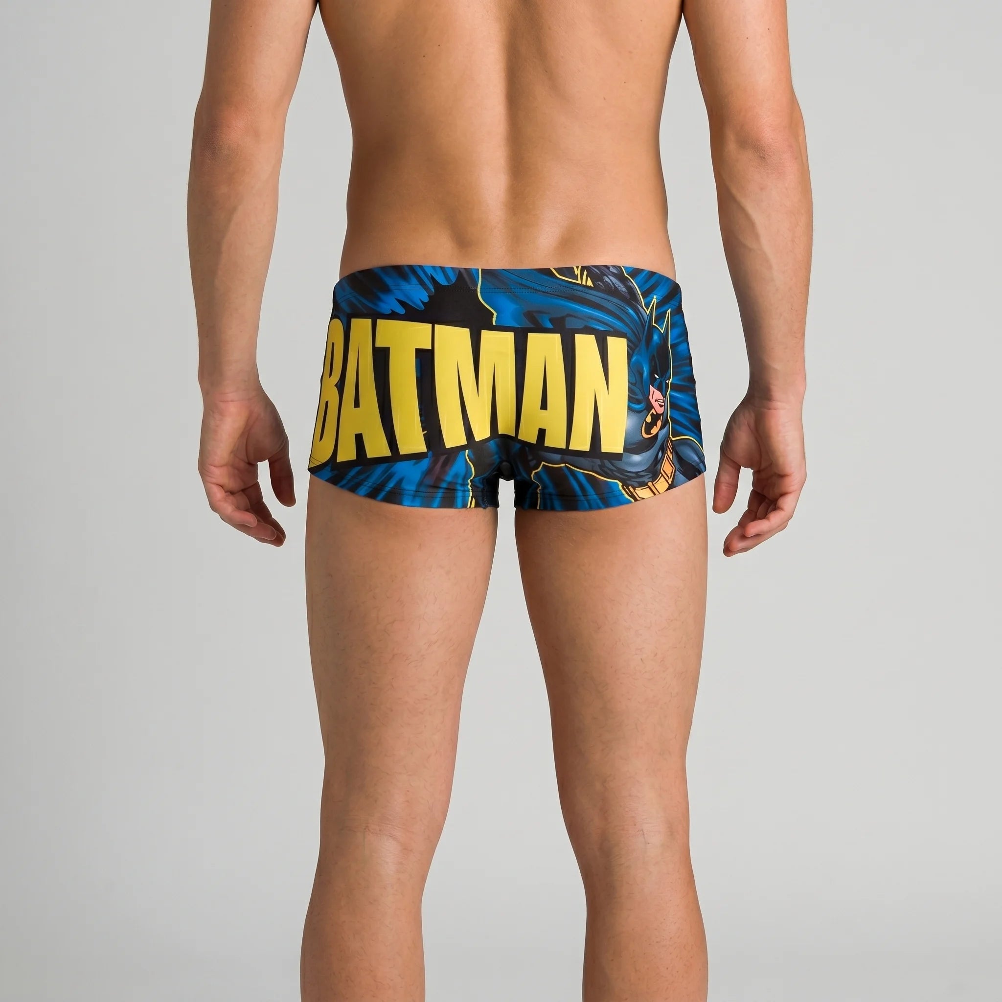 Arena Men Training Low Waist Swim Shorts Batman Placed Print Black Multi 17cm