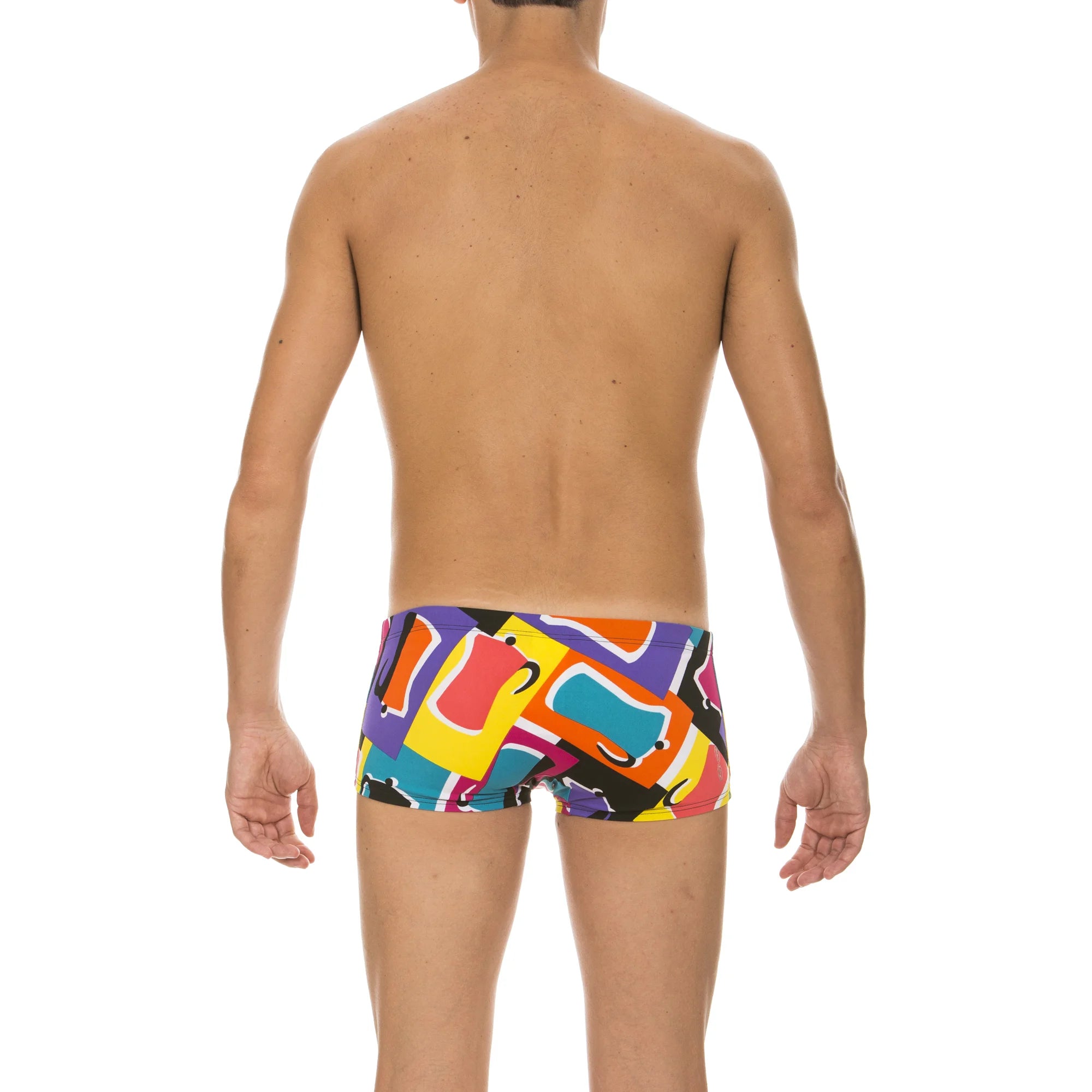 Arena Men Training Low Waist Swim Shorts Espresso Black Multi 17cm
