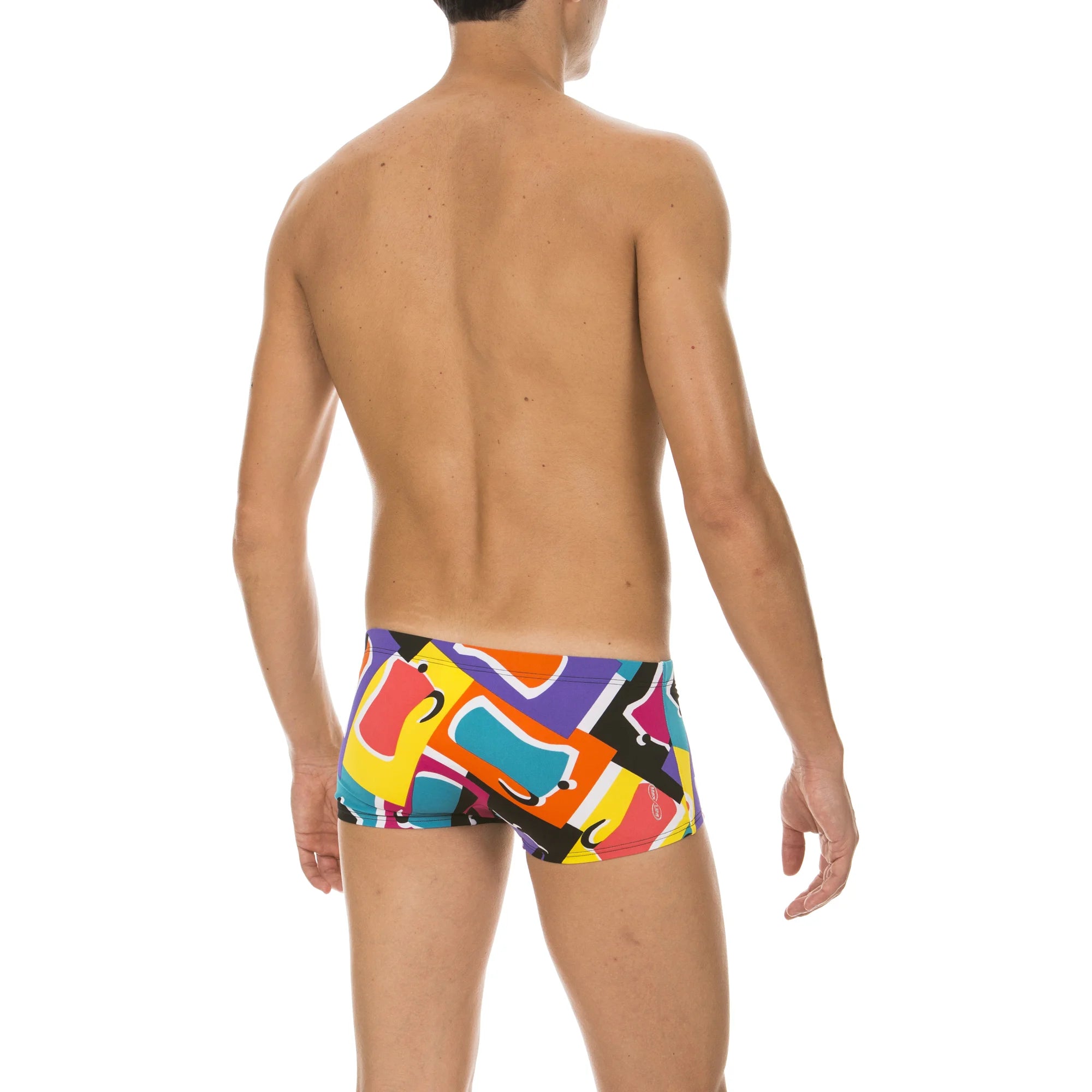 Arena Men Training Low Waist Swim Shorts Espresso Black Multi 17cm