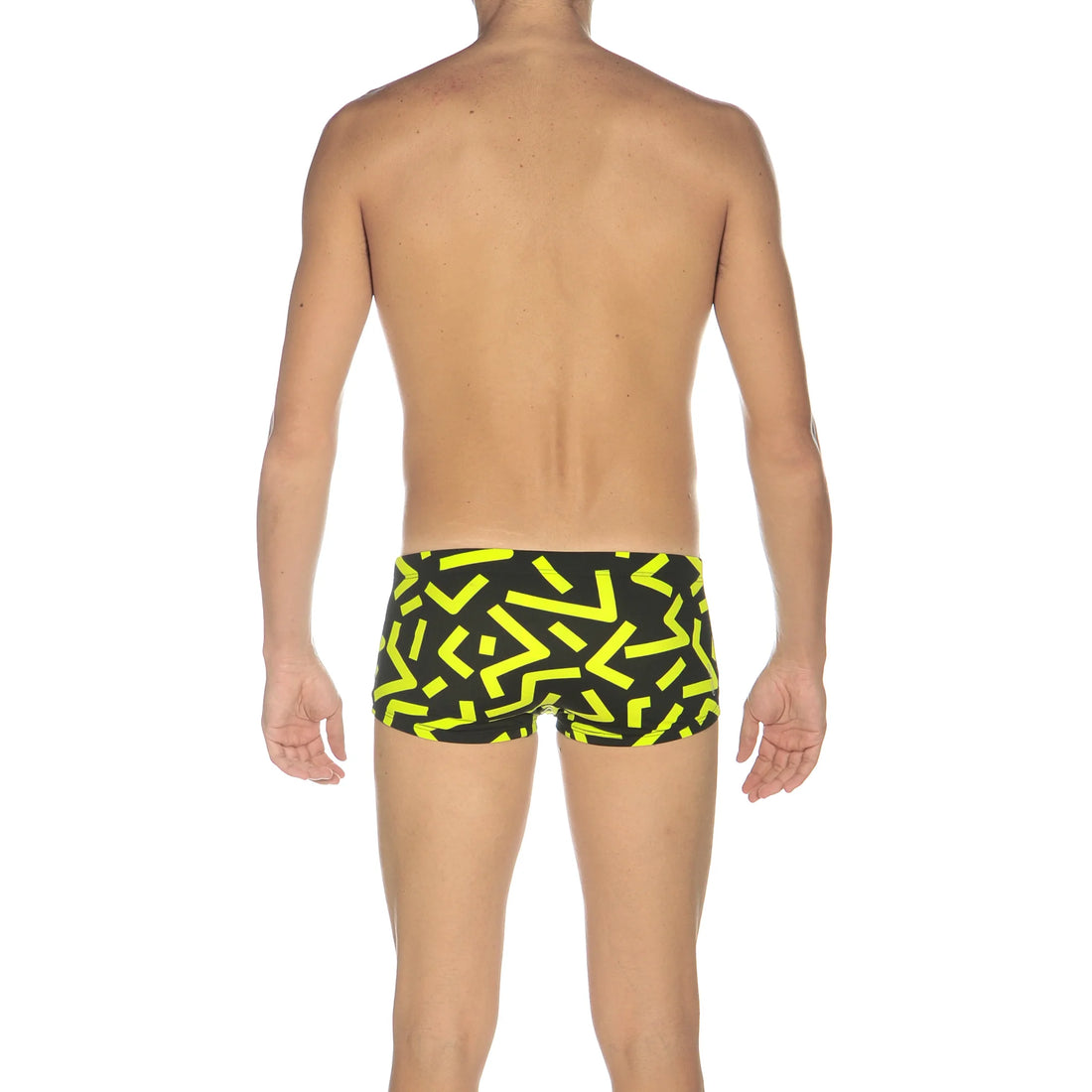Arena Men Training Low Waist Swim Shorts Grafico Black Soft Green 17cm