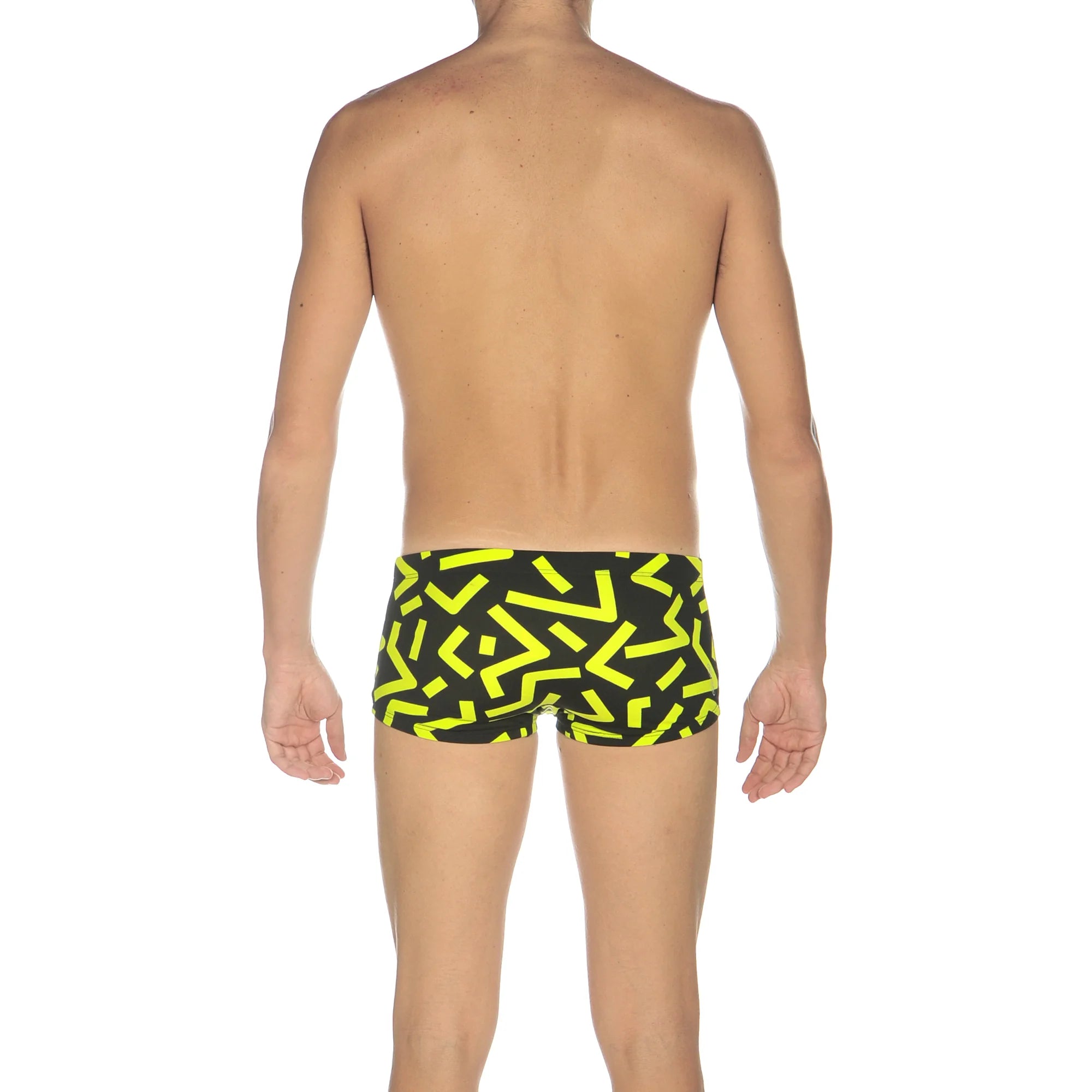 Arena Men Training Low Waist Swim Shorts Grafico Black Soft Green 17cm