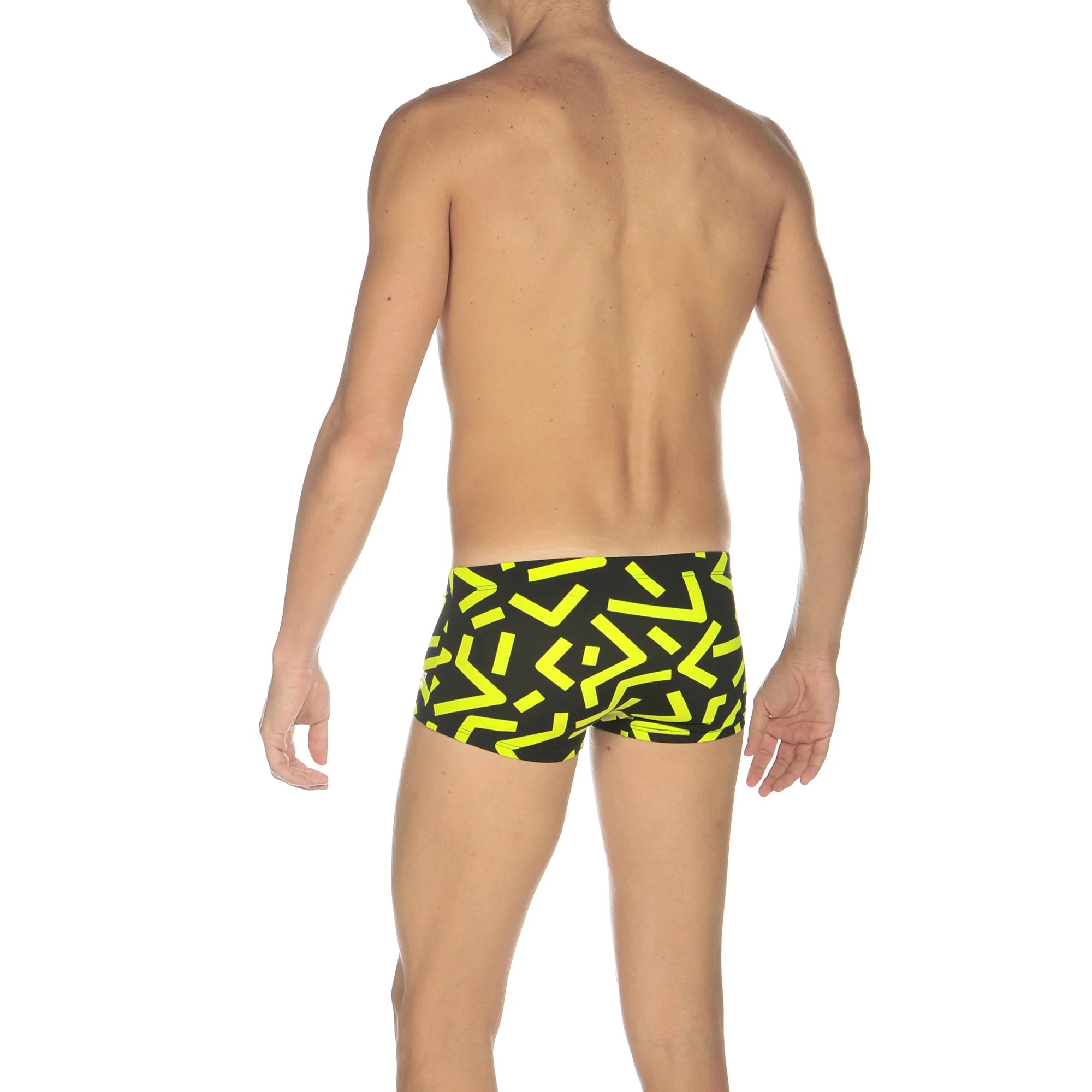 Arena Men Training Low Waist Swim Shorts Grafico Black Soft Green 17cm