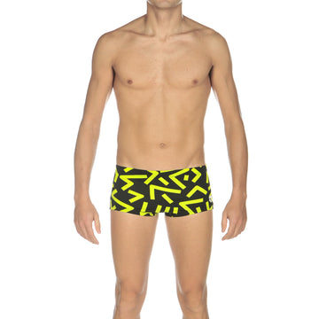 Arena Men Training Low Waist Swim Shorts Grafico Black Soft Green 17cm