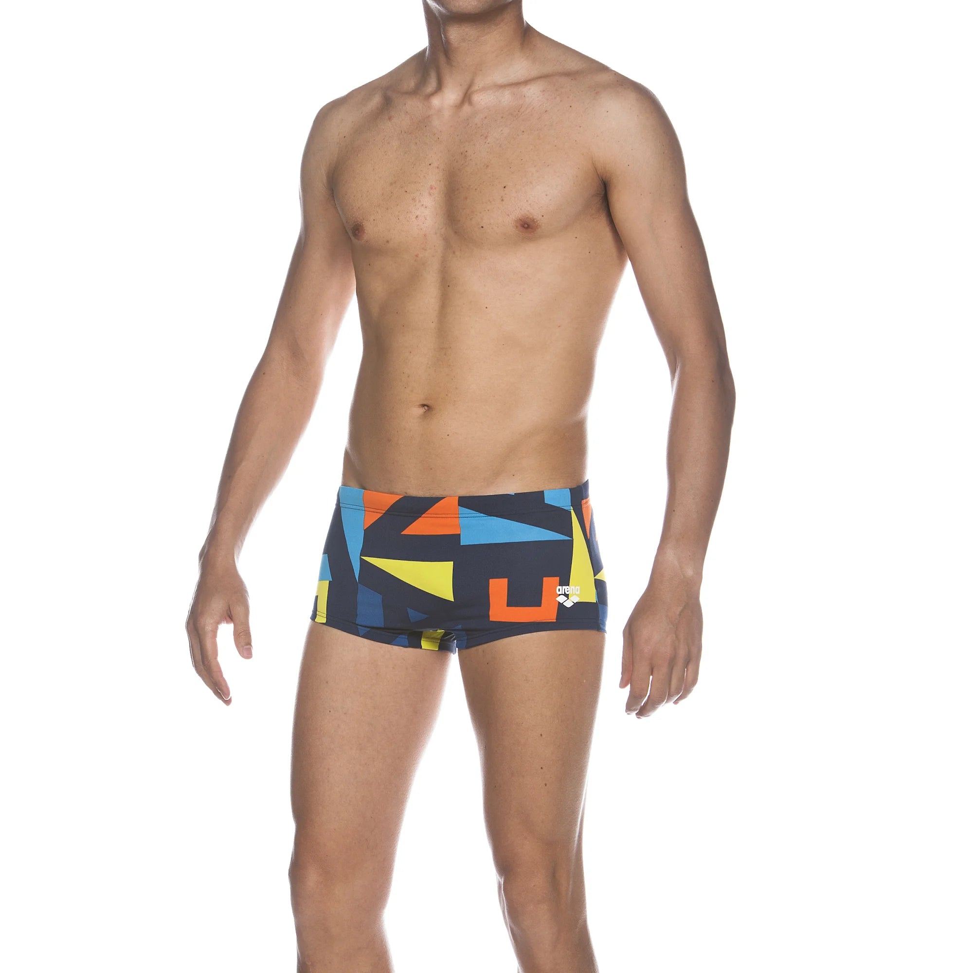 Arena Men Training Low Waist Swim Shorts Odense Navy Multi 17cm