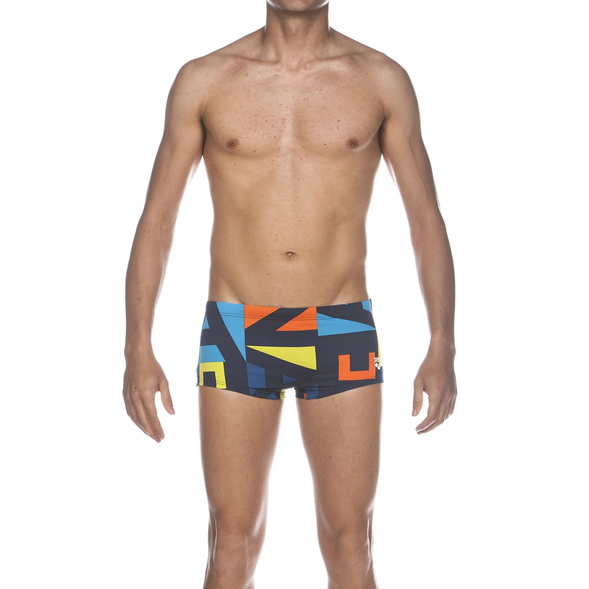 Arena Men Training Low Waist Swim Shorts Odense Navy Multi 17cm