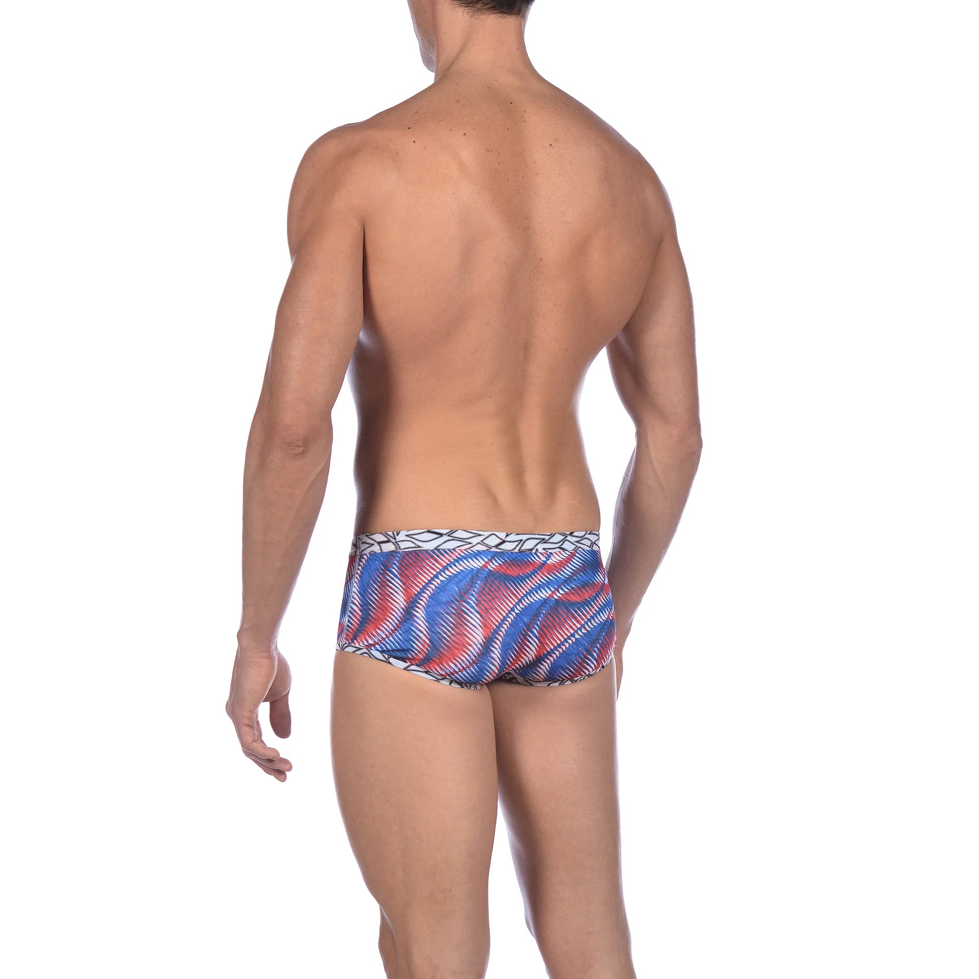 Arena Men Training Low Waist Swim Shorts Spirograph Reversible 17cm