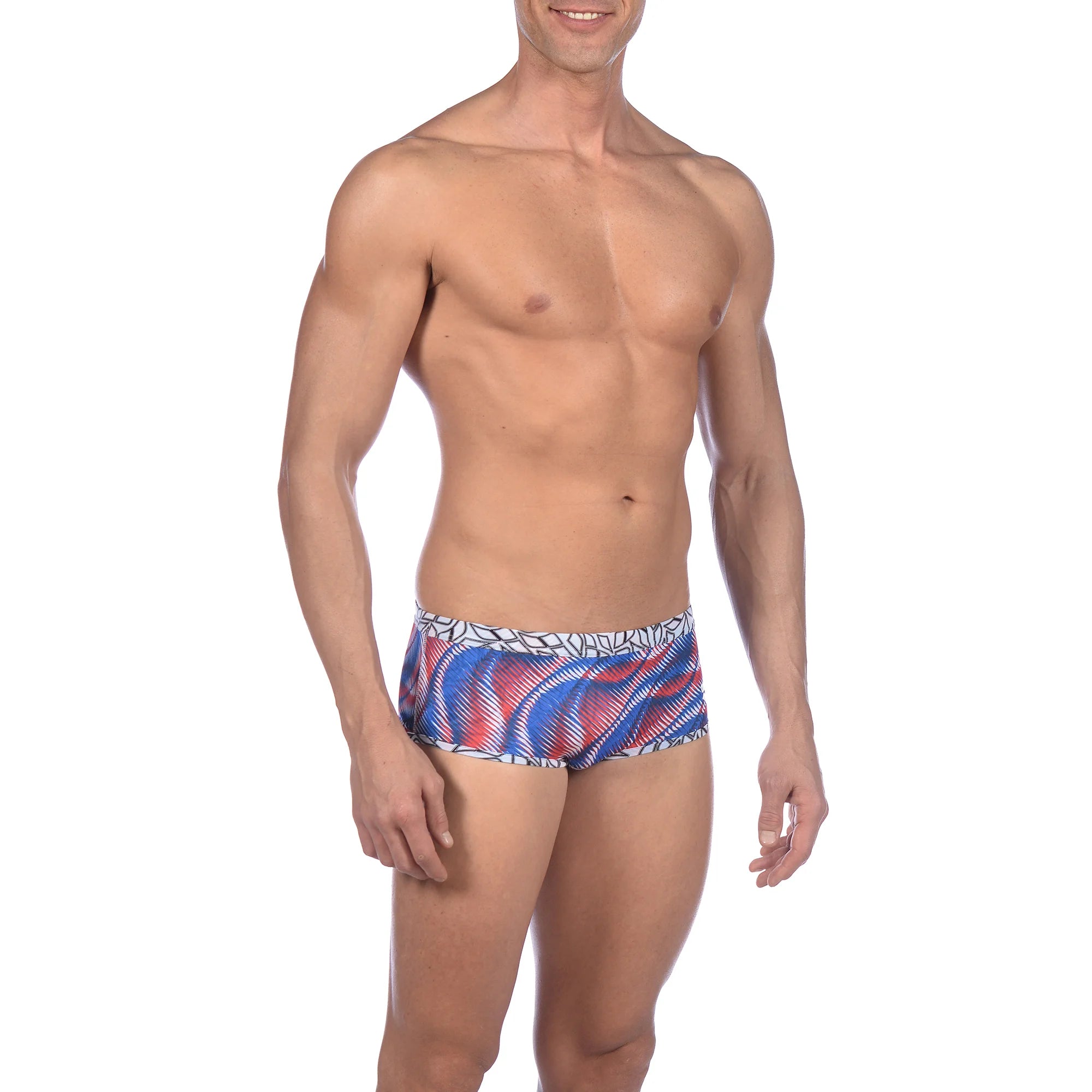 Arena Men Training Low Waist Swim Shorts Spirograph Reversible 17cm