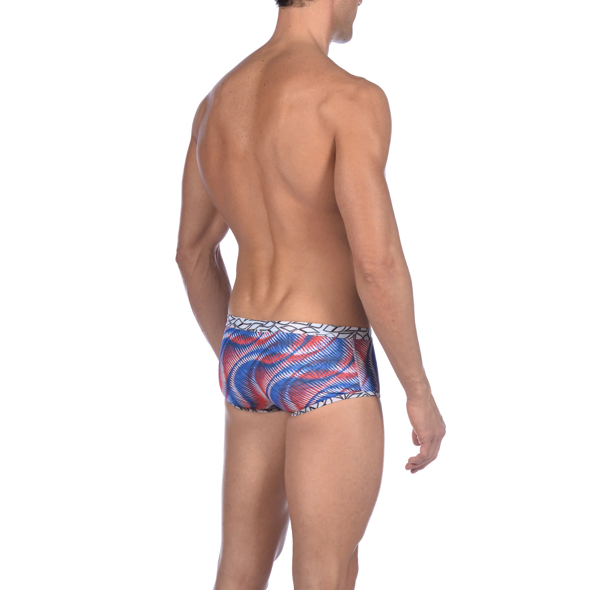 Arena Men Training Low Waist Swim Shorts Spirograph Reversible 17cm