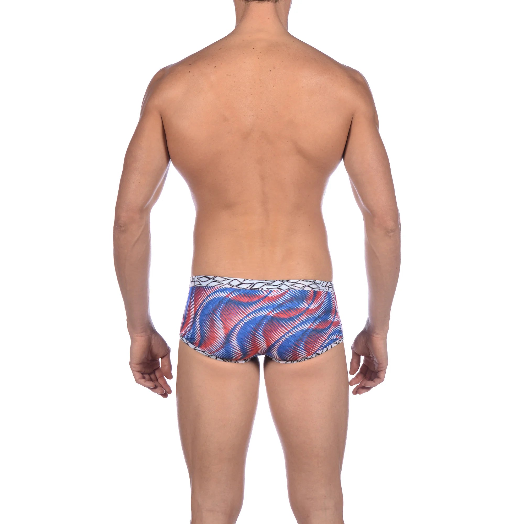 Arena Men Training Low Waist Swim Shorts Spirograph Reversible 17cm