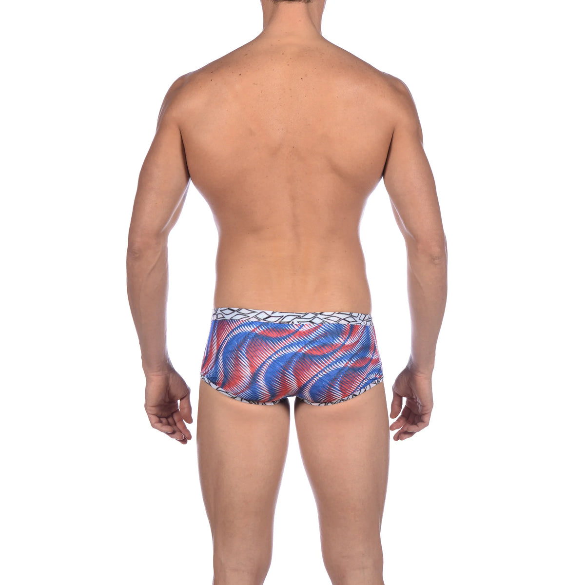 Arena Men Training Low Waist Swim Shorts Spirograph Reversible 17cm