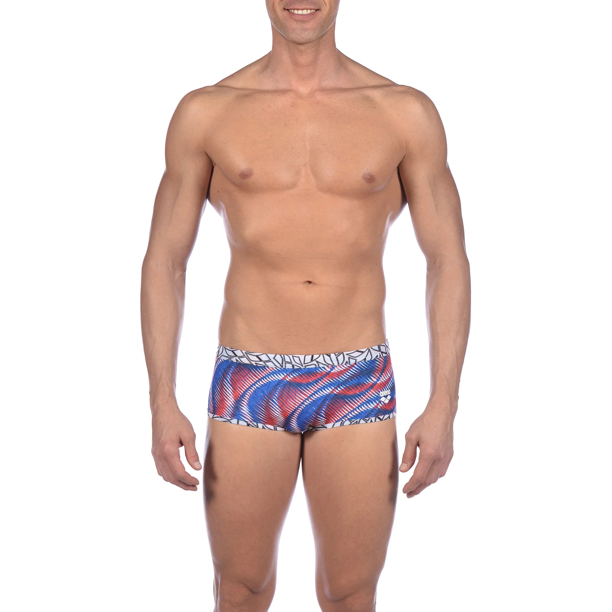Arena Men Training Low Waist Swim Shorts Spirograph Reversible 17cm