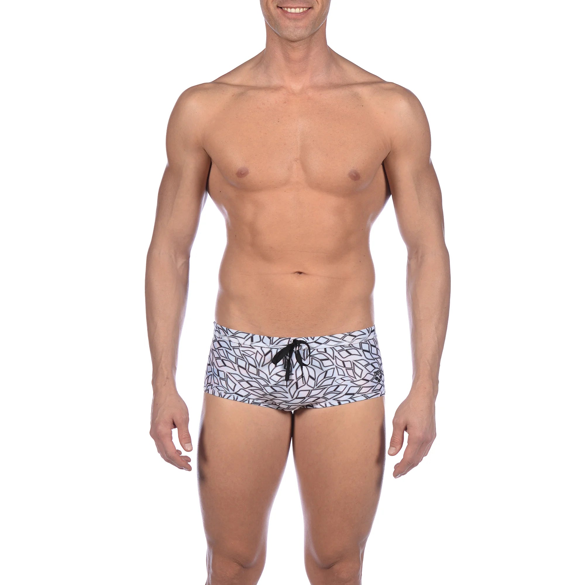 Arena Men Training Low Waist Swim Shorts Spirograph Reversible 17cm
