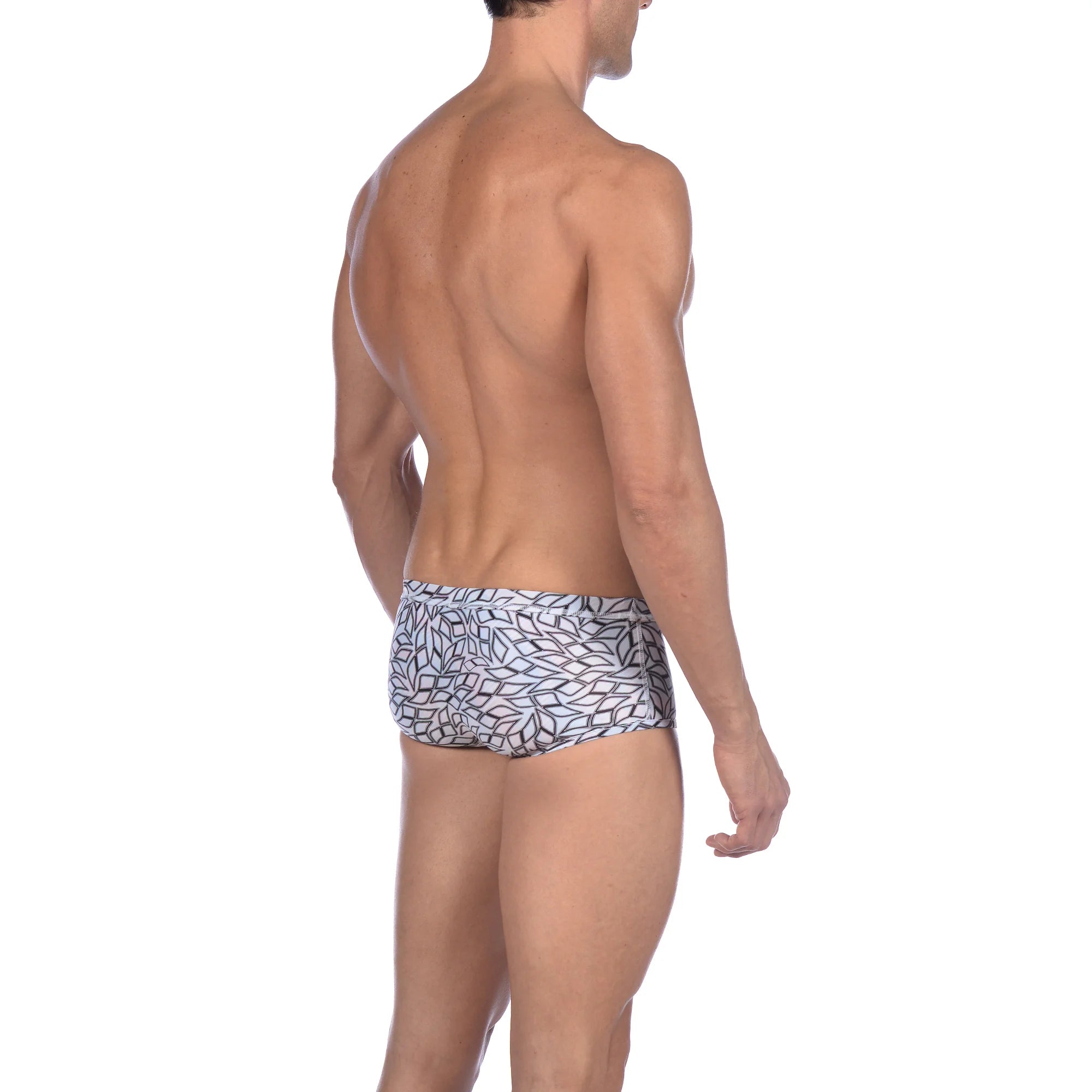 Arena Men Training Low Waist Swim Shorts Spirograph Reversible 17cm