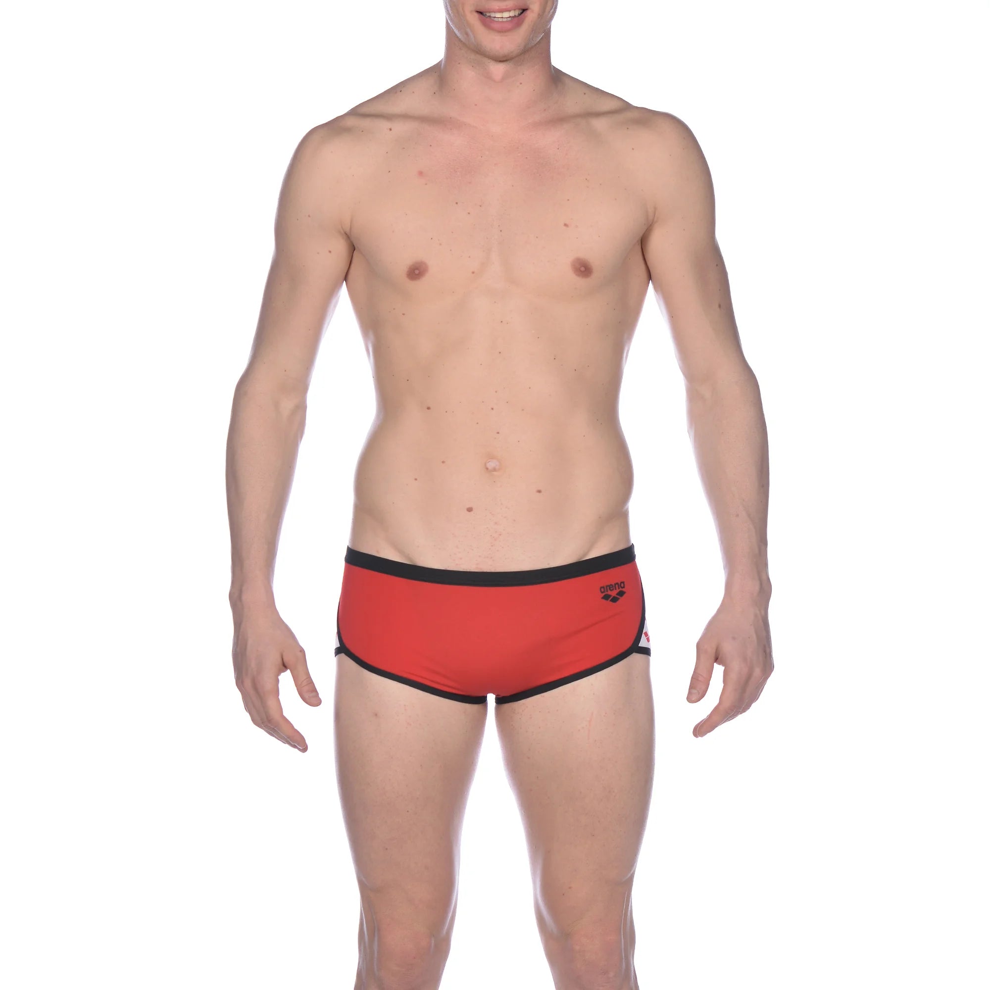 Arena Men Training Low Waist Swim Shorts Team Stripe 17cm
