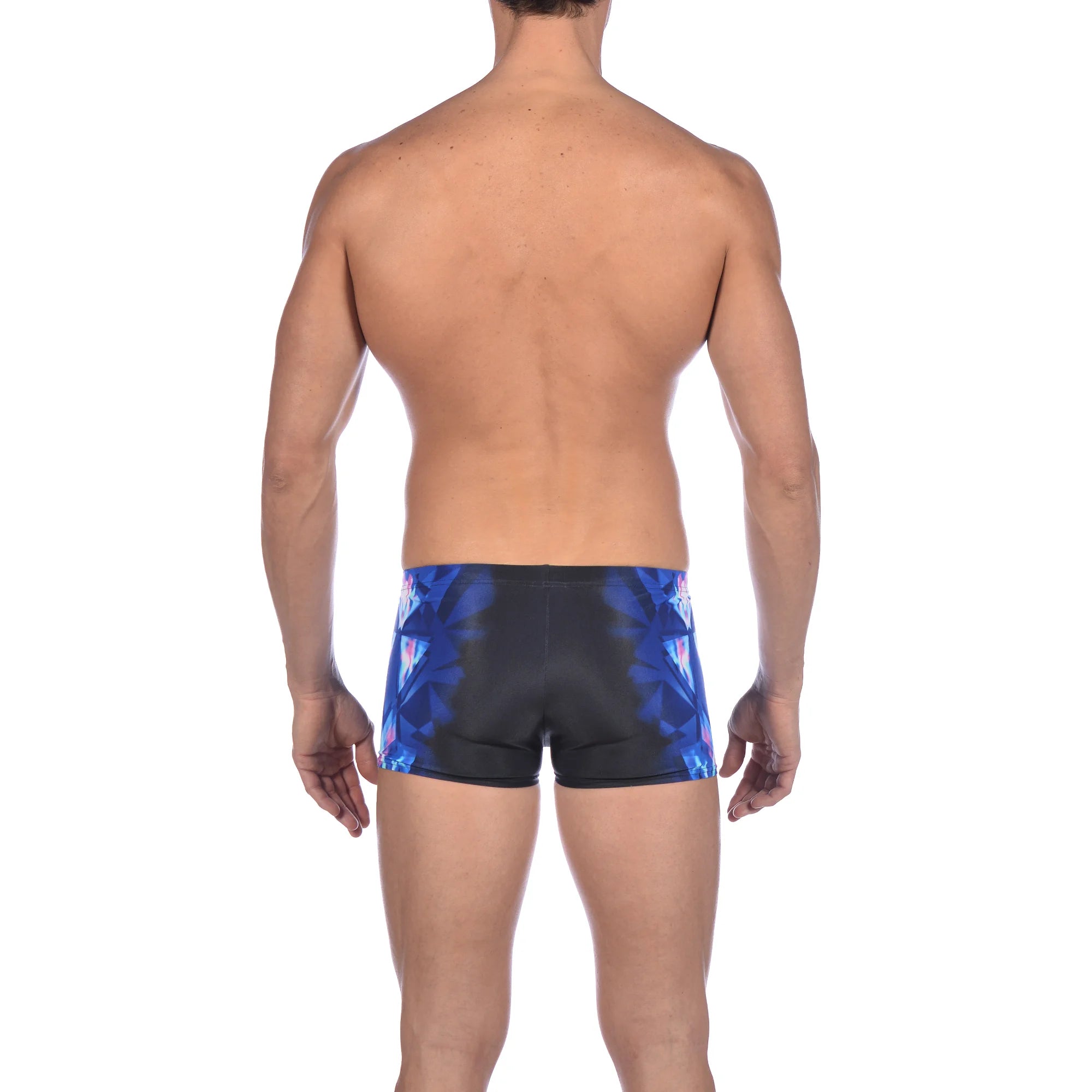 Arena Men Training Swim Shorts Lucky Star Black Blue 27cm