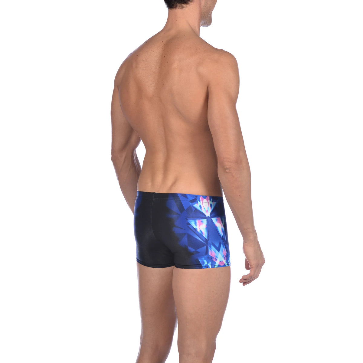 Arena Men Training Swim Shorts Lucky Star Black Blue 27cm