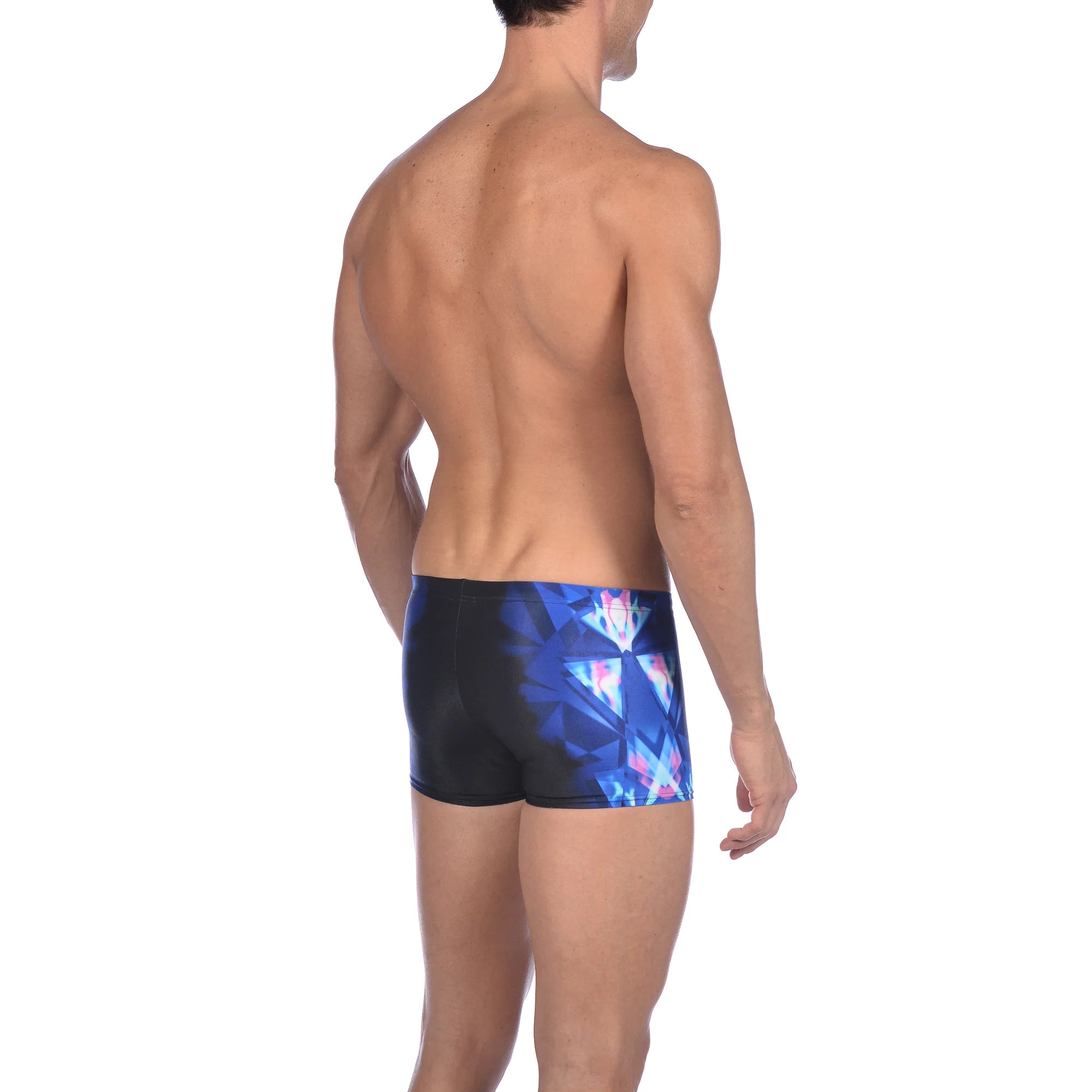 Arena Men Training Swim Shorts Lucky Star Black Blue 27cm