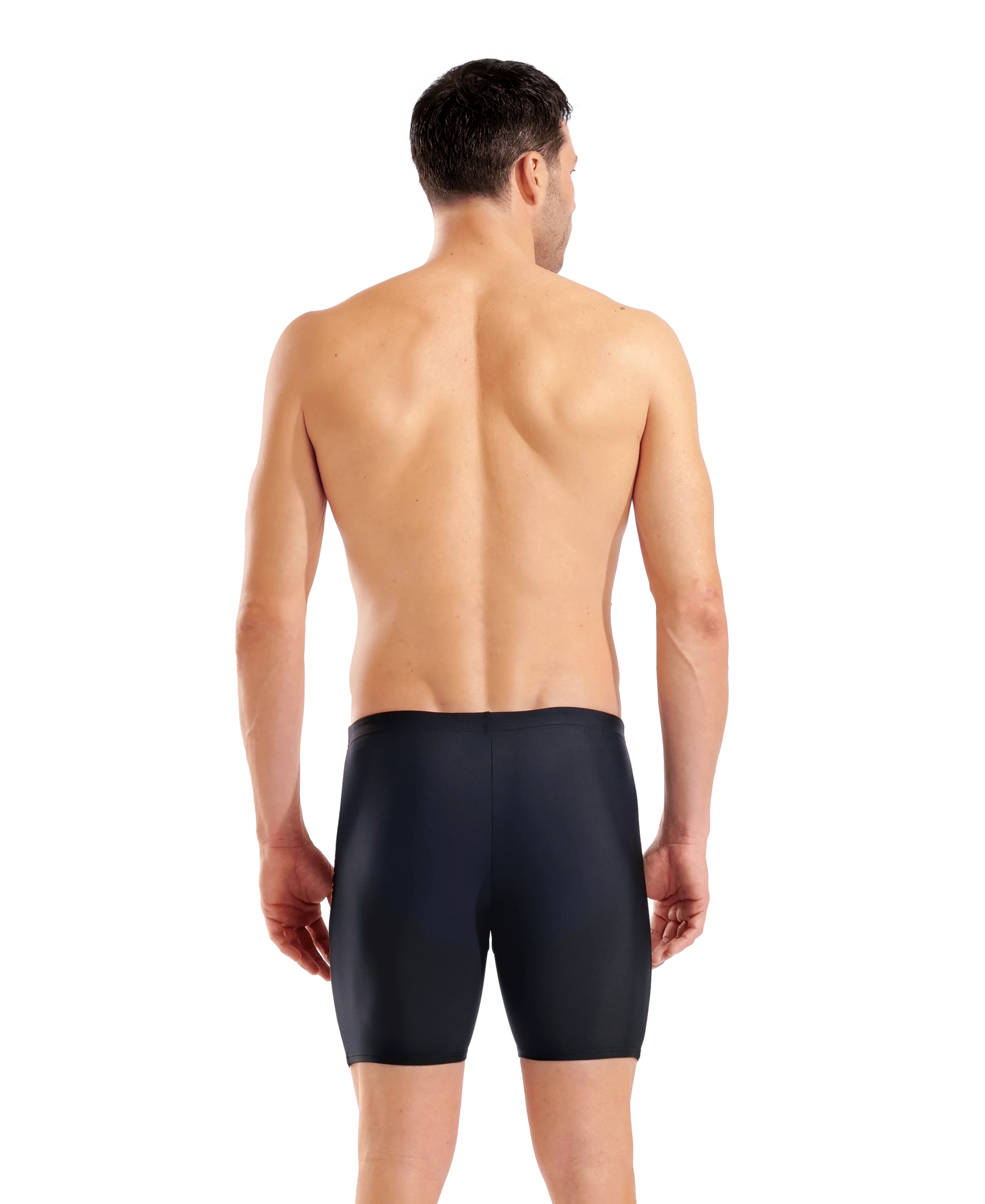 Arena Men Training Swim Mid Jammers Sketch Black Orange