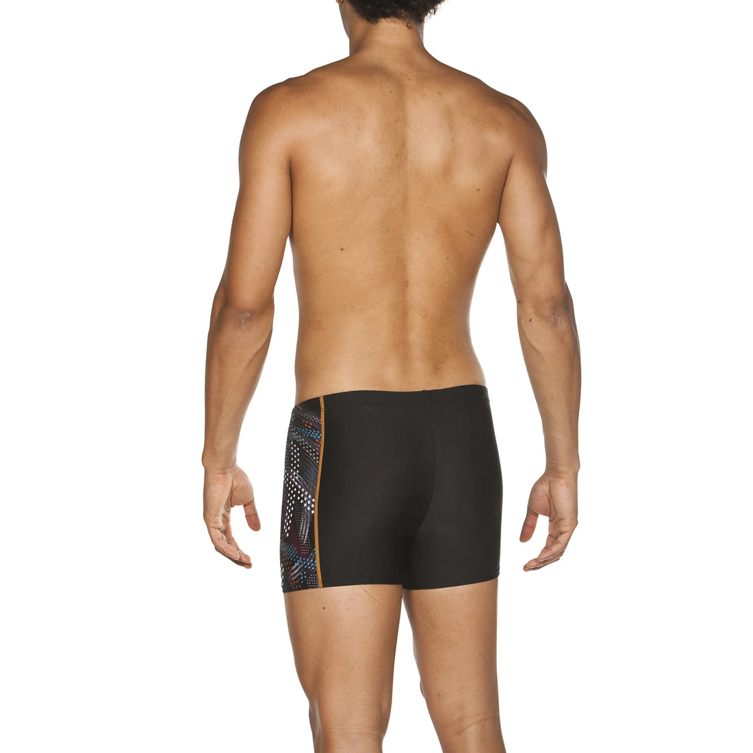 Arena Men Training Swim Shorts Baya Black Tangerine 27cm