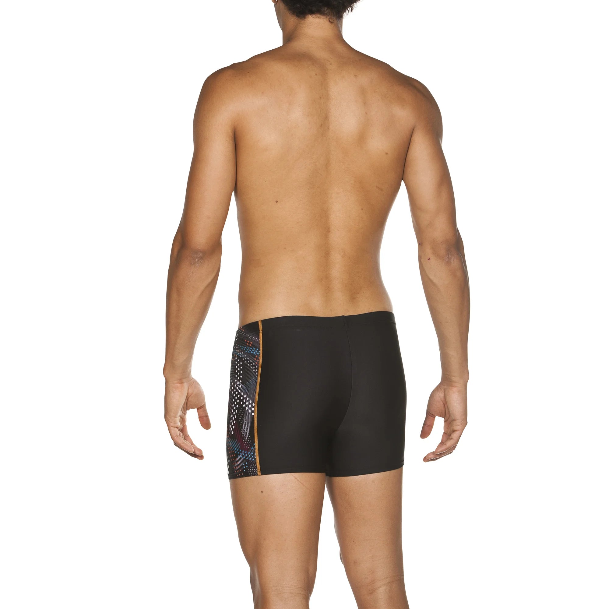 Arena Men Training Swim Shorts Baya Black Tangerine 27cm