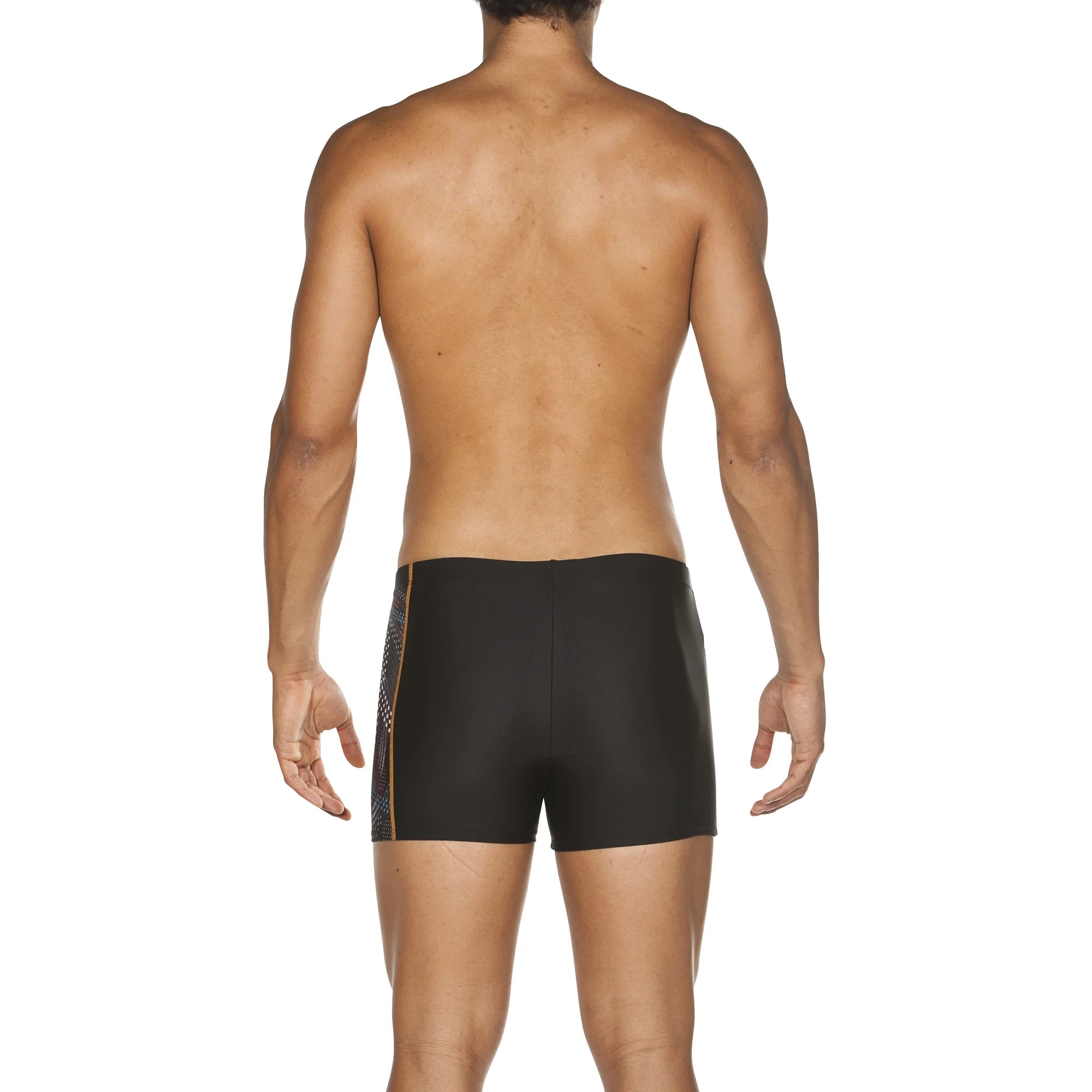 Arena Men Training Swim Shorts Baya Black Tangerine 27cm