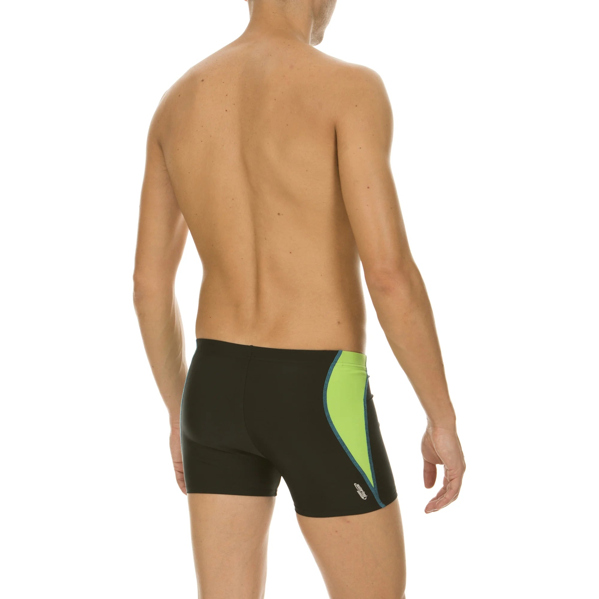 Arena Men Training Swim Shorts Descriptio Black Energy Green Turquoise 27cm