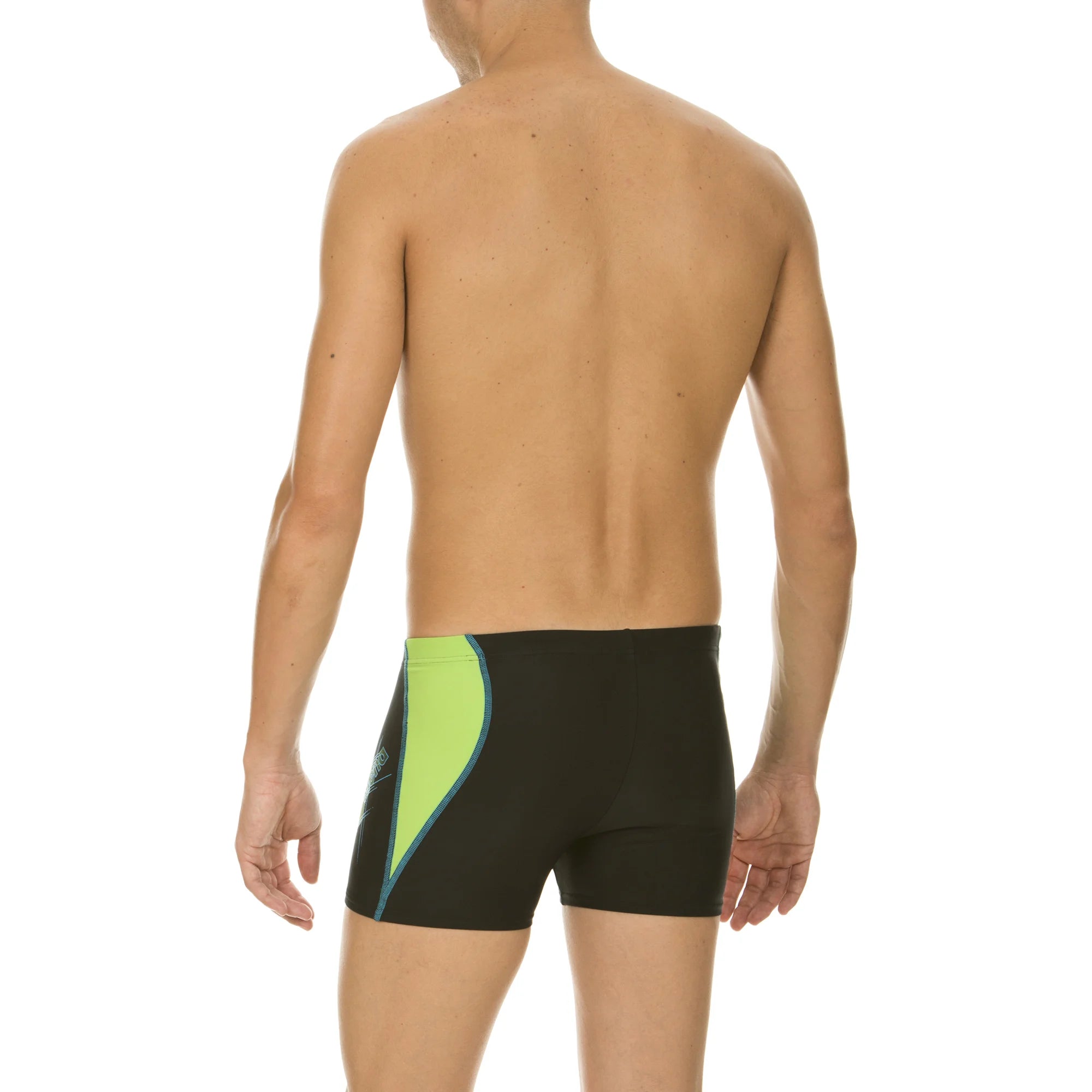 Arena Men Training Swim Shorts Descriptio Black Energy Green Turquoise 27cm