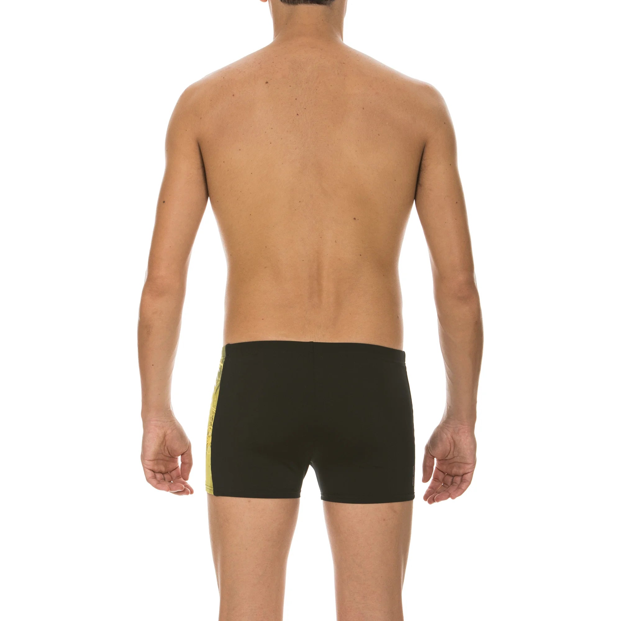 Arena Men Training Swim Shorts Drafty Black Yellow Star 27cm