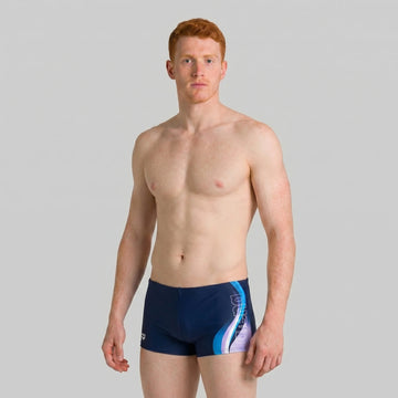 Arena Men Training Swim Shorts Fogo Navy White 27cm