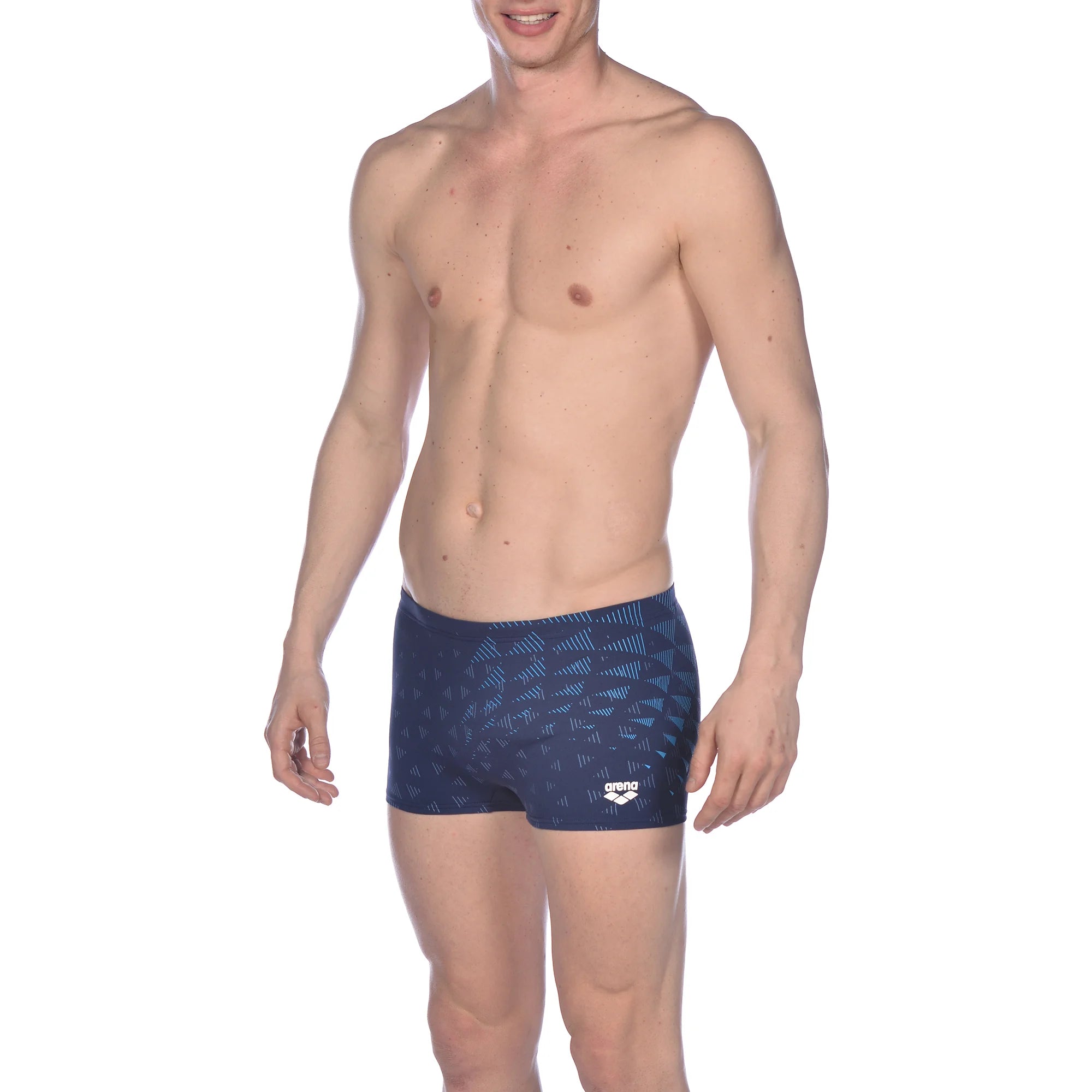Arena Men Training Swim Shorts Marena One Tunnel Vision Navy Turquoise 27cm