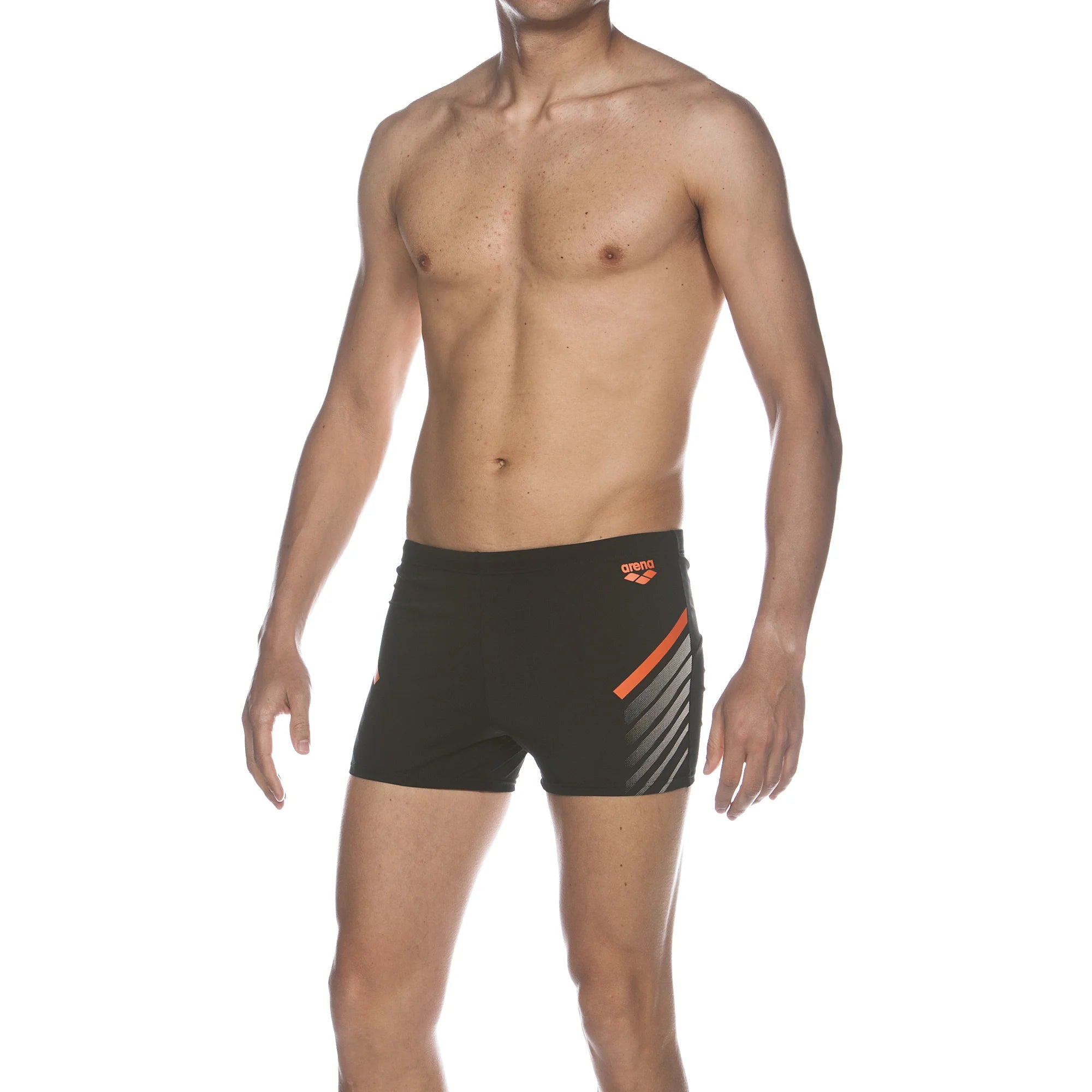 Arena Men Training Swim Shorts Myre Black Mango 27cm