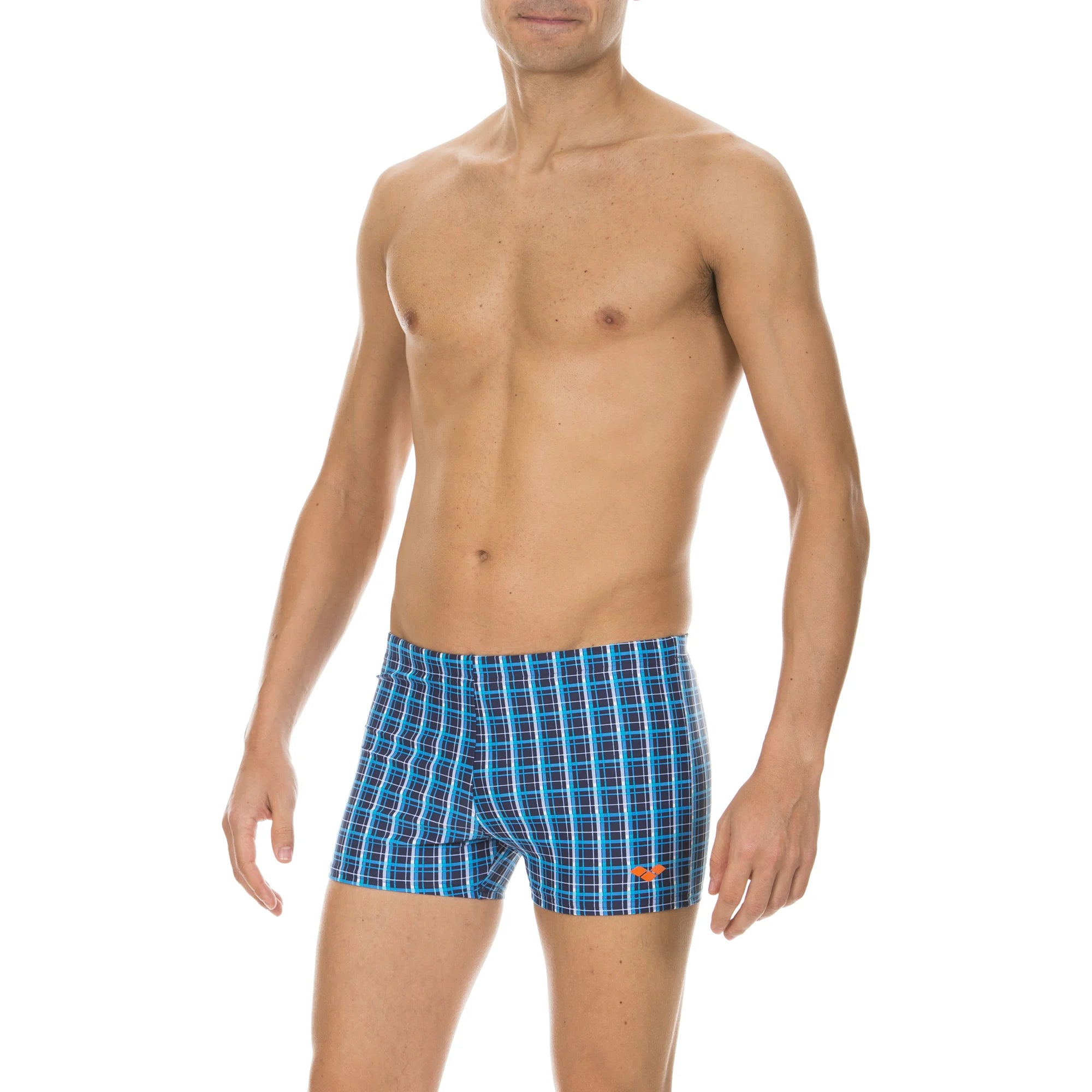 Arena Men Training Swim Shorts Printed Check 23cm