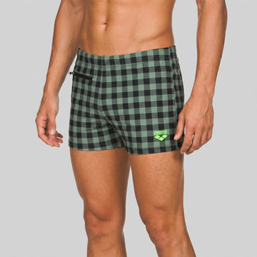 Arena Men Training Swim Shorts Small Checks 23cm