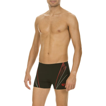 Arena Men Training Swim Shorts Wheelie Black Red White 27cm