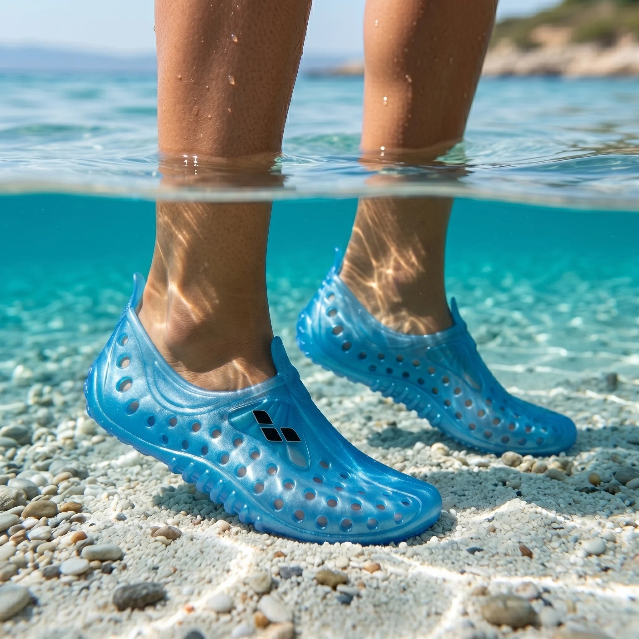 Arena Unisex Aquashoes Soft Liquid Silicone Foot Protection Quick Drainage Sharm 2 Made In Italy