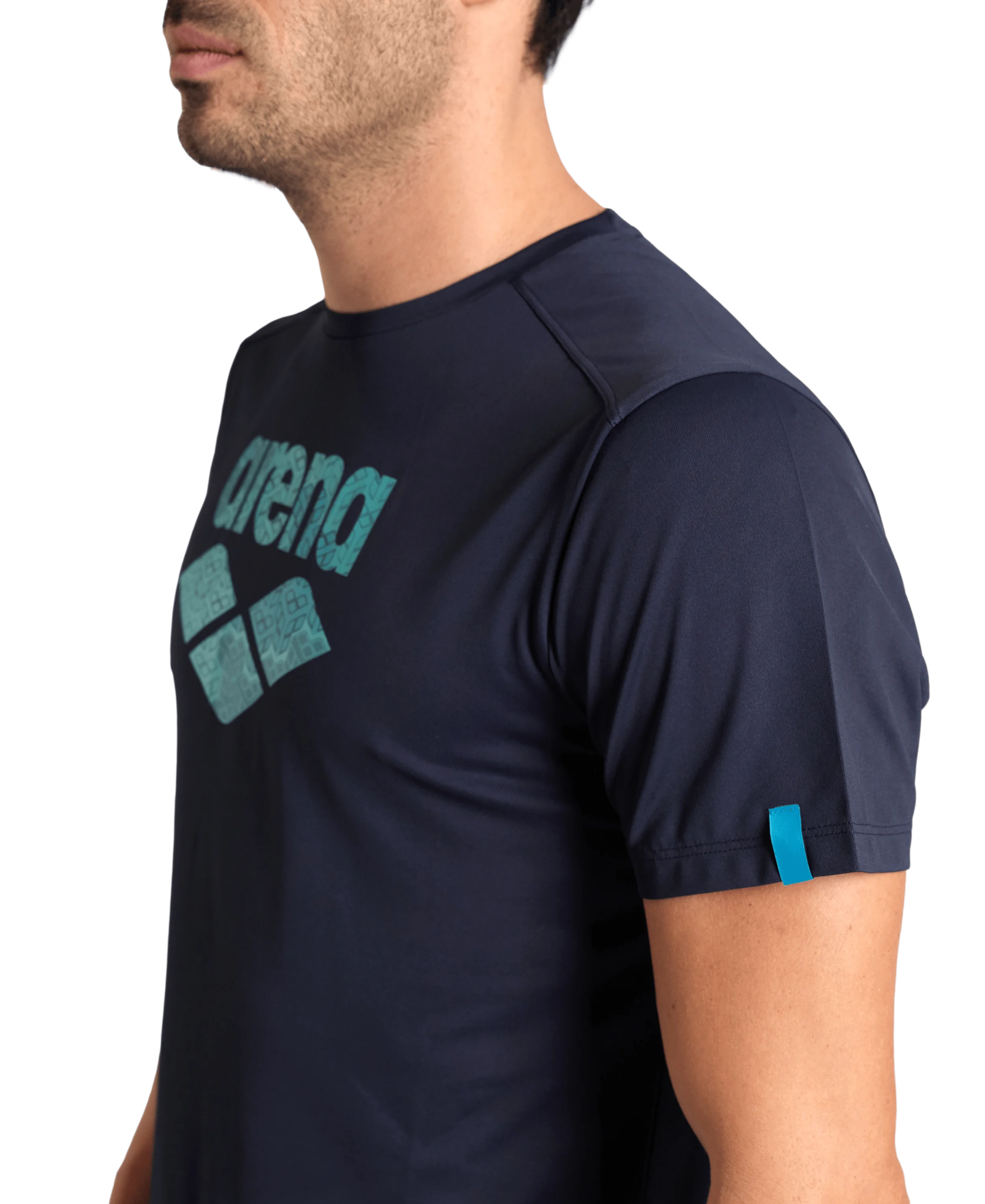 Arena Unisex T-shirt Logo Navy MaxDry Eco Made With 50% Recycled Polyester
