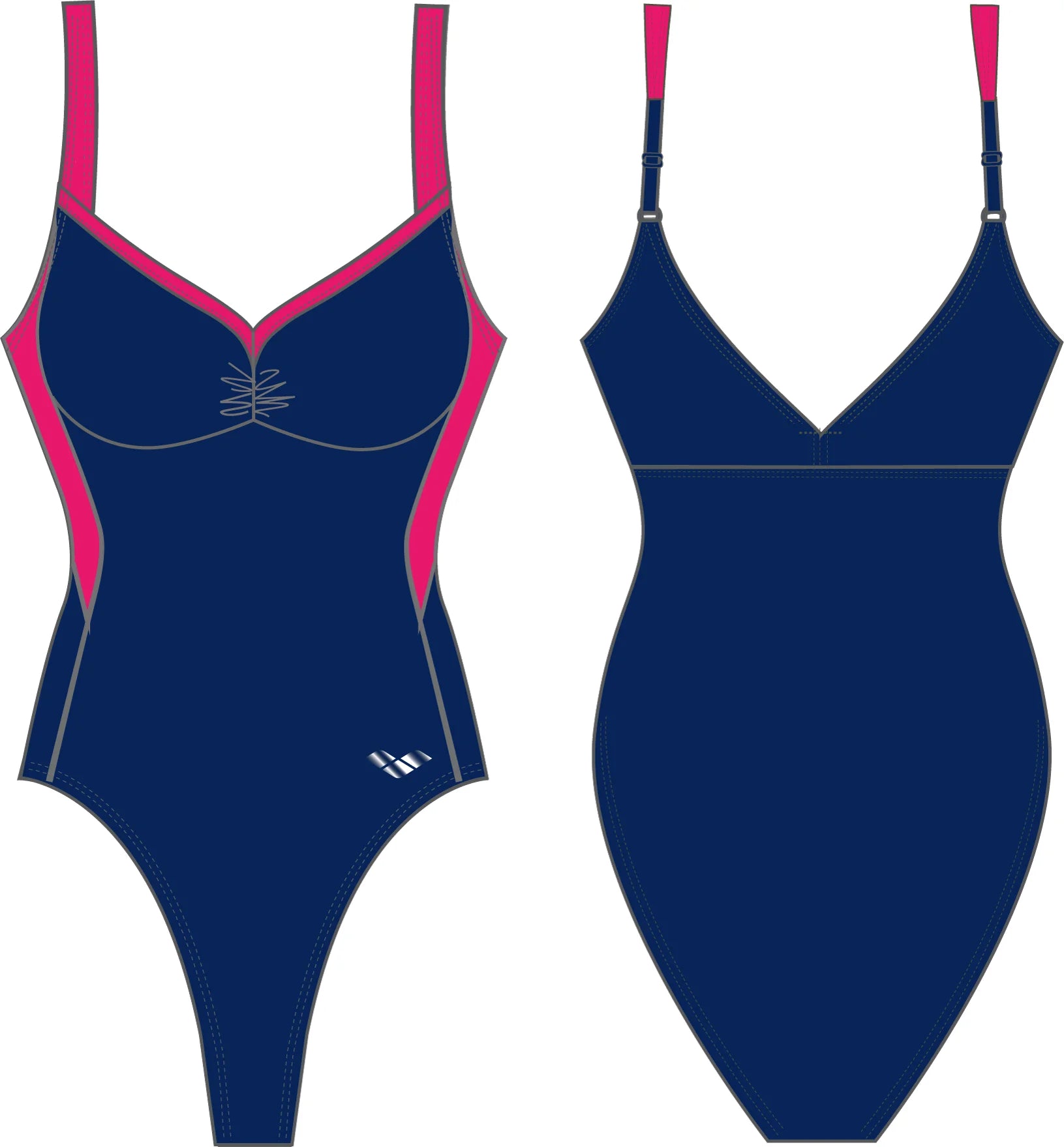 Arena Women Training Swimwear One Piece Bodylift Shapewear Ajustable Straps Carla Wing Back